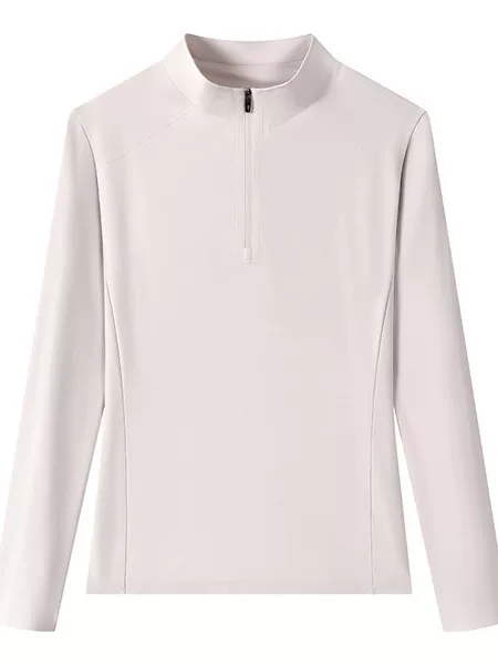 Autumn and winter outdoor stand-up collar pullover half-zip inner top, casual sports long-sleeve sweatshirt for men and women, can be printed with logos