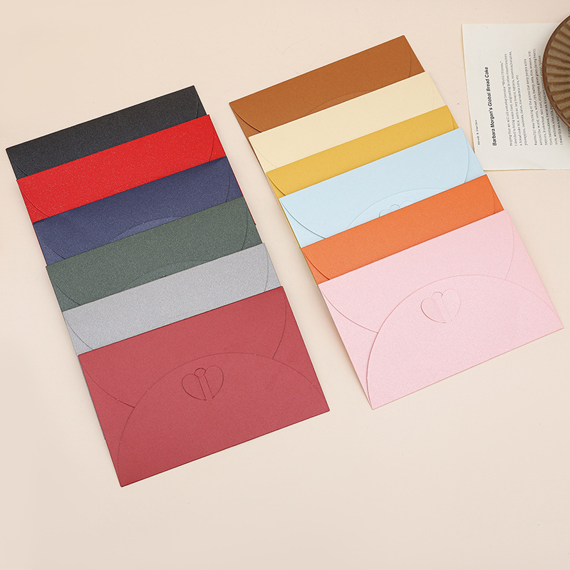 爱心扣情人节信封浪漫情书明信片复古留言卡信封创意个性邀请函