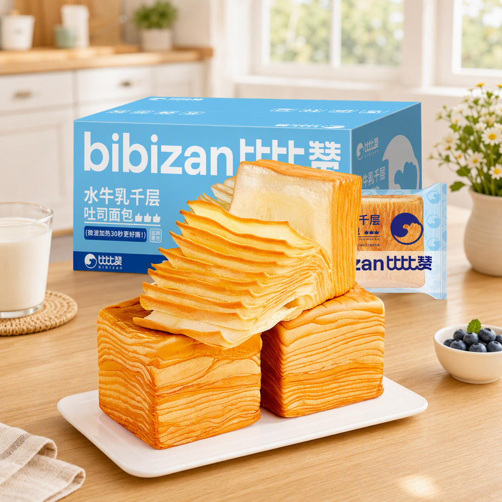 Bibi Zan Buffalo Milk Layer Toast Bread 300g