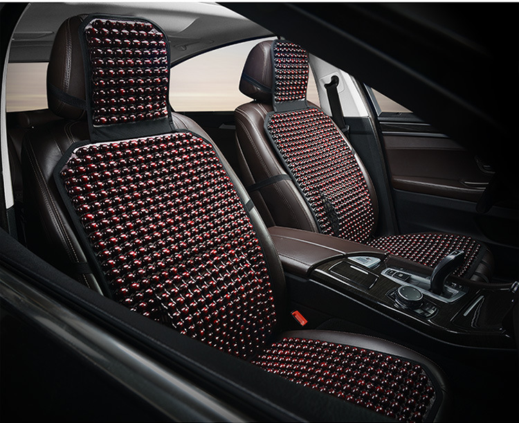 Car Seat Cushion Summer Ventilated Breathable Cooling Cushion Single Wooden Bead Seat Cushion Non-slip Massage Front and Passenger Seat Cushion