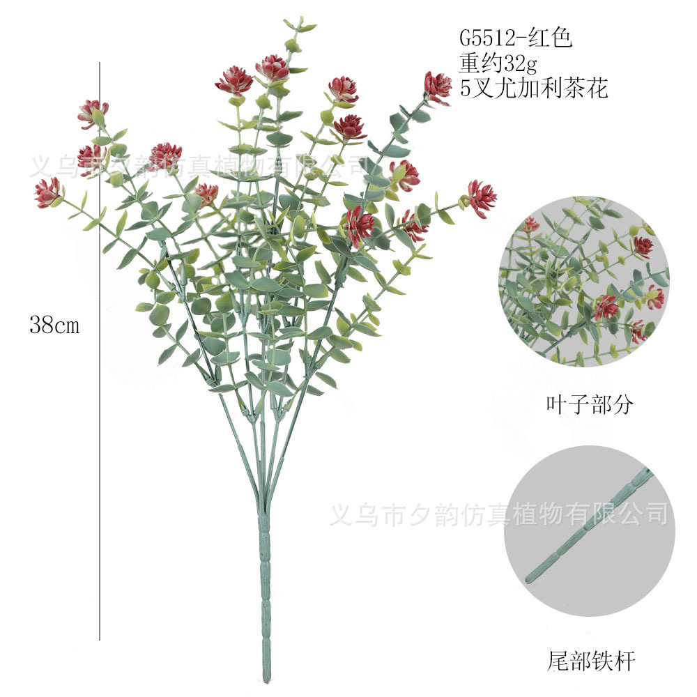 G5512-밀크레드 5가지 유칼립투스 동백