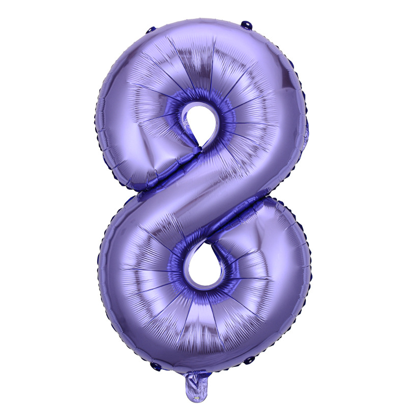 Globo digital de 32 pulgadas versión estadounidense color caramelo globo de película de aluminio vacío azul globo digital medio decoración de cumpleaños al por mayor image 94