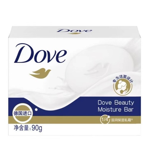 Dove Moisturizing Soap Bar for Men and Women, Shower and Facial Cleanser, 90g