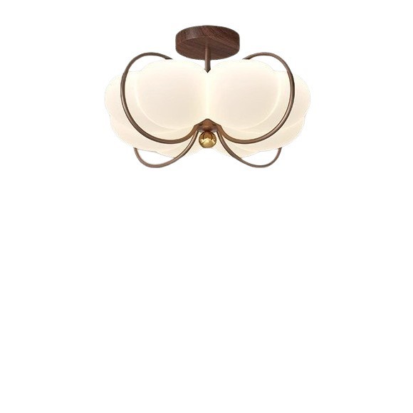 Lámpara de techo de dormitorio principal de estilo antiguo de alta gama, lámpara de araña de restaurante de calabaza de crema Bauhaus retro, lámpara de habitación para niños