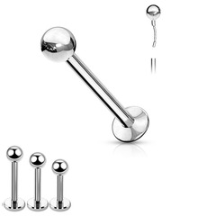 G23 Interpolation Rod Lip Piercing Jewelry Sphere Plug-in Needle Lip Ring Wholesale