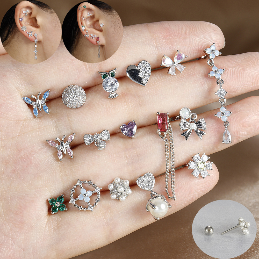 4g Weight straight barbell Piercing needle type spike Piercing ball type Pearl, Zircon Inlay Material Ear Studs Classification Ear Cartilage Rings & Studs Piercing Type 1 Piece Quantity Daily Occasion 304 Stainless Steel, Copper Material Heart Shape, Butterfly Pattern Women's Gender Inlay Design Shiny, IG Style Style 1 Piece Ear Cartilage Rings & Studs IG Style Shiny Heart Shape Butterfly 304 Stainless Steel Copper Inlay Pearl Zircon Ear Cartilage Rings & Studs 1