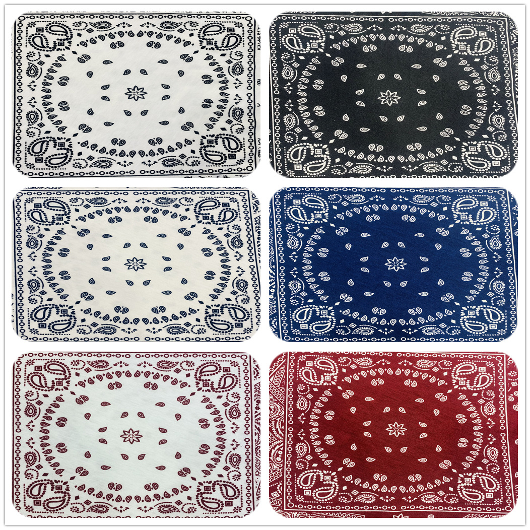 热销新款弹力针织印琵琶花 32支涤拉架单面印腰果花 服装打底面料