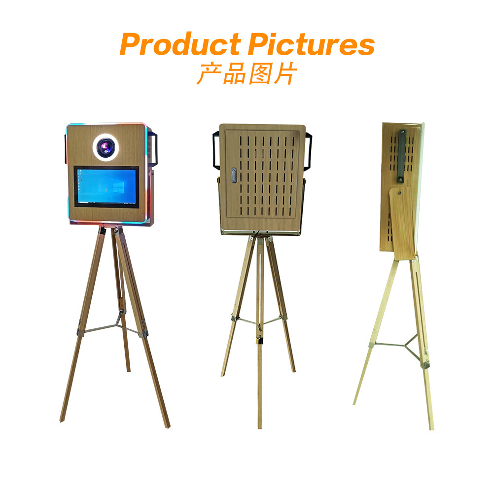 魔镜照相厅15.6寸仿木制照相亭vintage复古厂家直销欧美新款婚礼