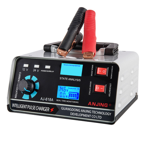 Cross-border exclusive car battery charger 12-24V motorcycle battery pure copper smart pulse repair high power