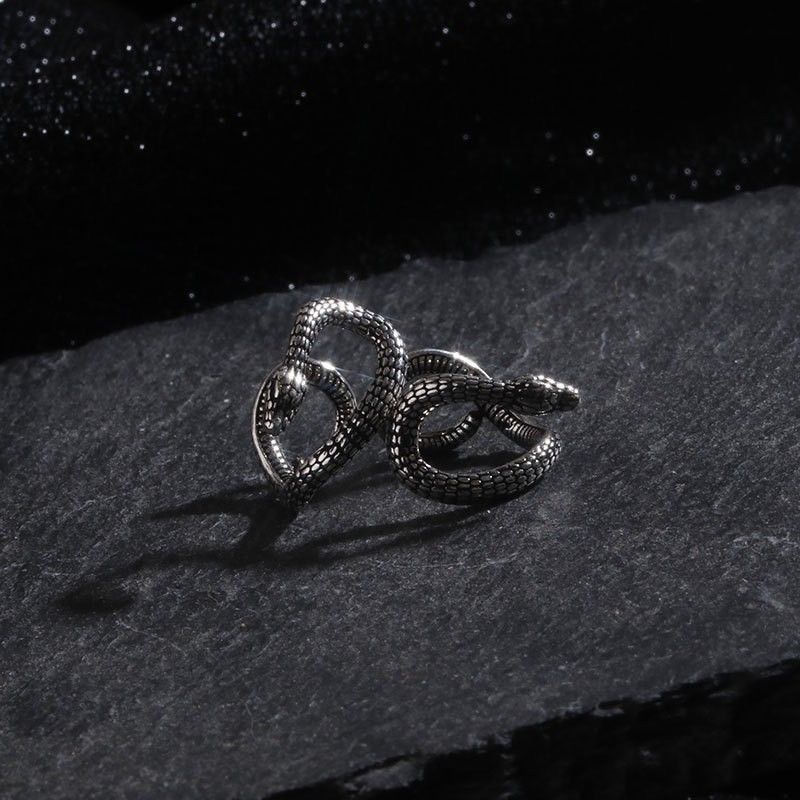 Vintage Snake Cuff Earrings Non-pierced Men's Ear Jewelry_voghion.com