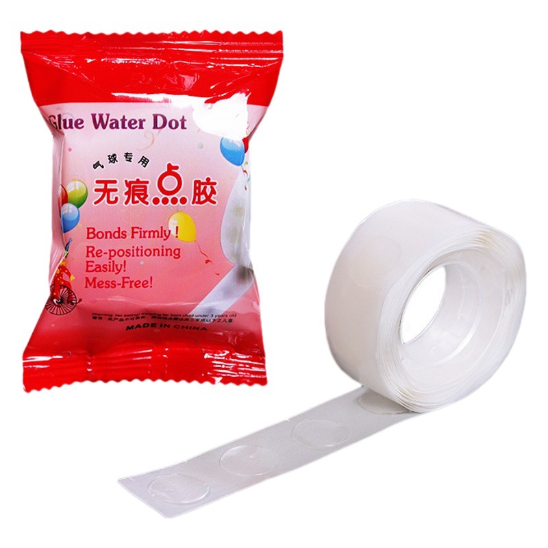 Fodoro venta al por mayor boda cumpleaños fiesta decoración suministros globo transparente pegamento punto pegatinas adhesivo de doble cara dispensación