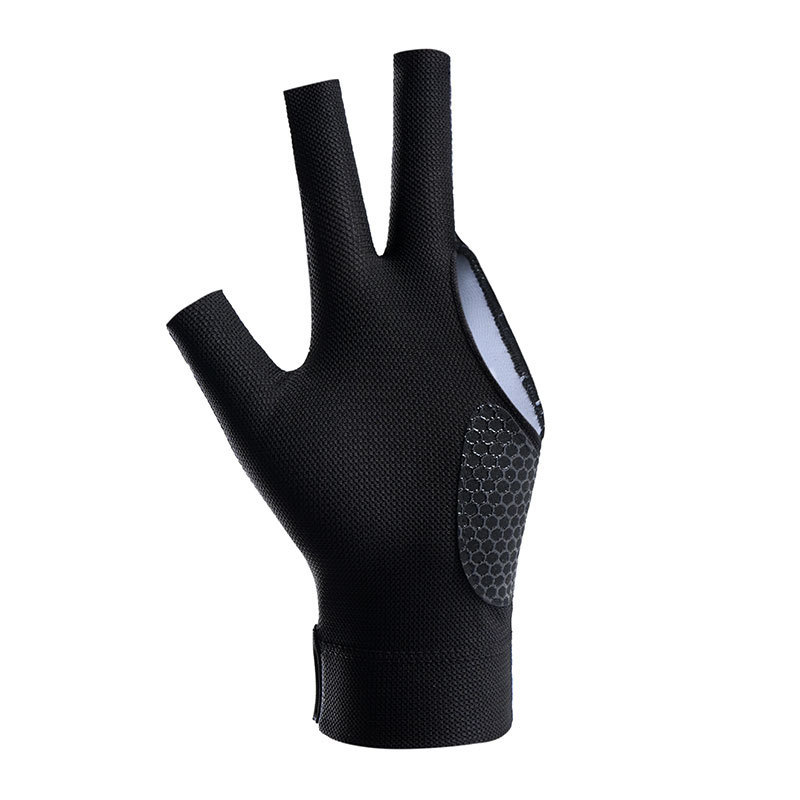 Guantes de billar con tres dedos ligeros y transpirables para aumentar la mano izquierda un solo elástico snooker de billar guante antideslizante de silicona