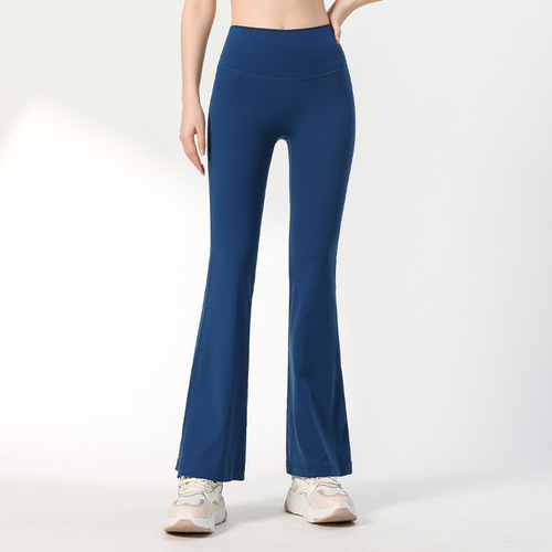Lulu naked sense without embarrassing line yoga bell-bottom wide-leg pants women's high-waist hip-lifting tight-fitting slim sports yoga pants