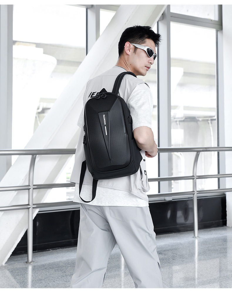 Cross-border hard-shell men's large-capacity backpacks, water-repellent cycling motorcycle backpacks, anti-collision business computer bags undefined