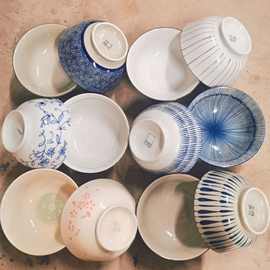 日式高温高脚7.5寸汤碗和风面碗牛肉面汤粉面防烫釉下彩家用餐厅