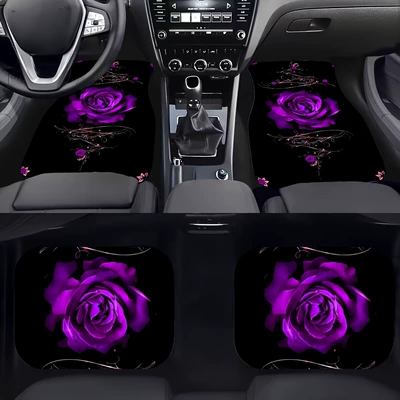 Avtomobil döşəmə paspasları – Dirt-Resistant, Wear-Resistant, Anti-Scratch Mats - x-car-floor-mat-42-3344cm-crystal-velvet-dot-plastic-bottom-two-piece-pack