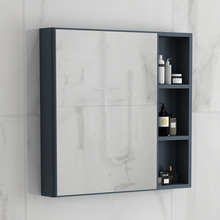 太空铝浴室柜卫生间北欧式镜柜镜箱组合单独收纳盒挂墙式储物镜子