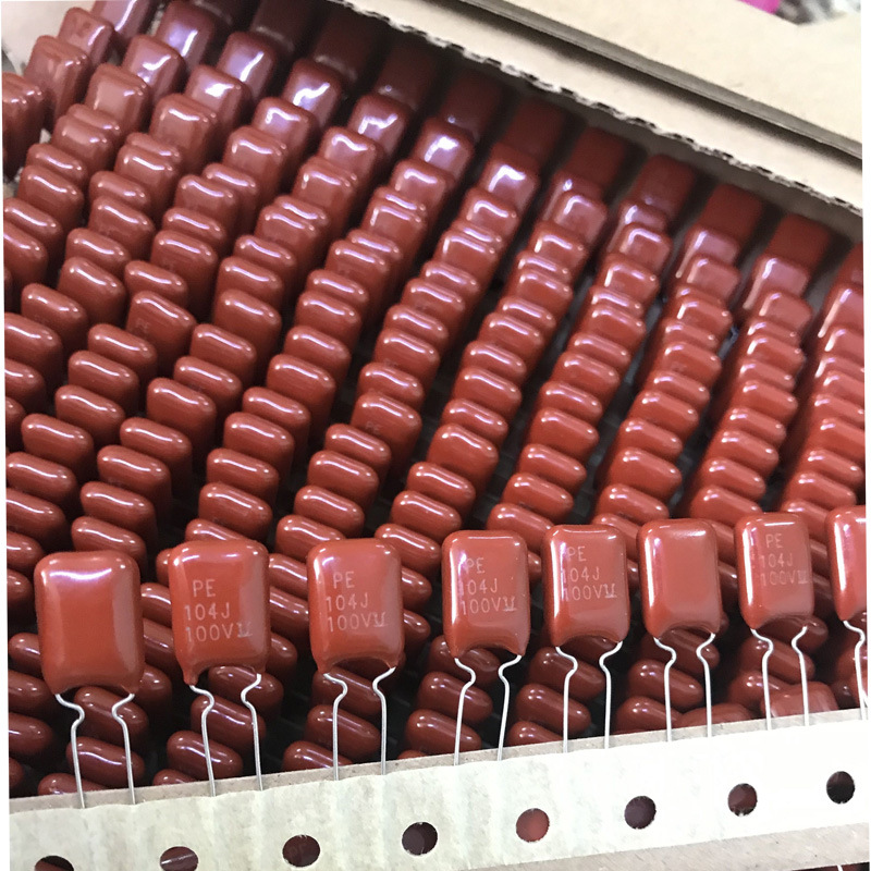 厂家直销 CL11 红色环保 涤纶电容器 2A102J 0.001UF 100V102J