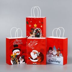 現物の外国貿易のクリスマスの贈り物の袋の手提げの贈り物の袋の贈り物の贈り物の礼箱の喜糖の袋のキャンディーのパーティーの礼袋