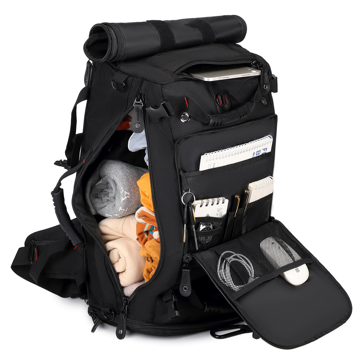 Mochila transfronteriza de gran capacidad para hombres bolsa al aire libre bolsa de expansión de turismo de montaña bolsa de 50 litros bolsa de equipaje image 5