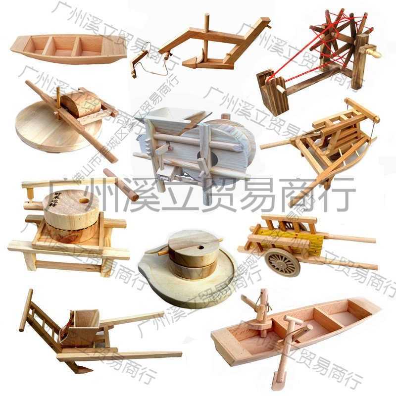 Wooden Toys, Agricultural Culture, Simulated Small Farm Tools Models, Wooden Teaching Aids, Rural Ancient Labor Tools