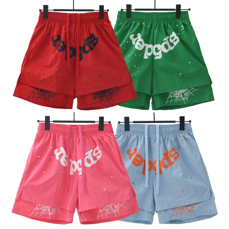 Young Thug Star Same Style Sp5Der 555555 Five-Star Printed Men's and Women's Sports Casual Shorts Trendy