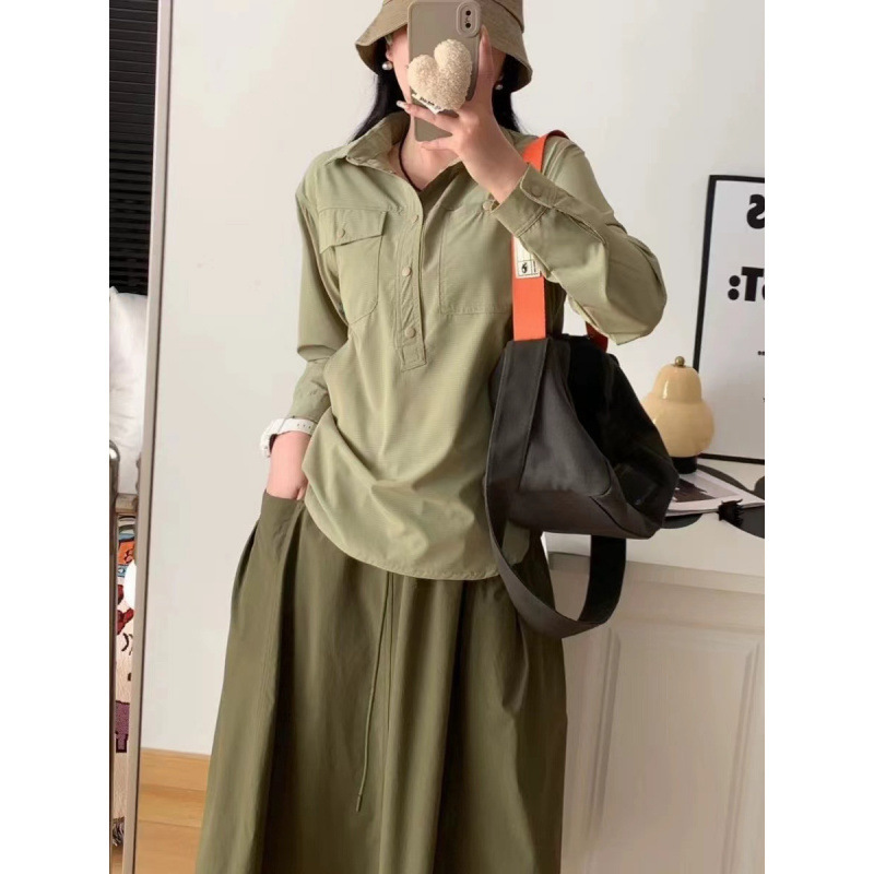 新款女士衬衫2025春季零休闲百搭纯色宽松显瘦透气洞洞布上衣|undefined