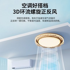 无叶风扇灯卧室吸顶灯离线语音变频静音电扇灯护眼光源书房灯