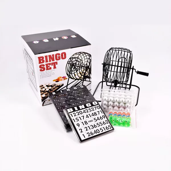 Bingo Game Set 75 Balls BINGO Tabletop Game Party Lottery Machine