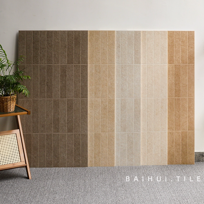 Плитка в средневековом стиле, имитация известняка, матовая, B&B, ретро, для внутреннего двора, гостиной, магазина, туалета, антикварная, в полоску