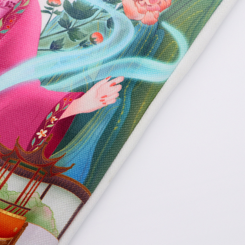 Impresión de color publicidad regalo promocional bolsa de algodón engrosada ropa compras bolsa de lona bolsa de hombro estudiante al por mayor