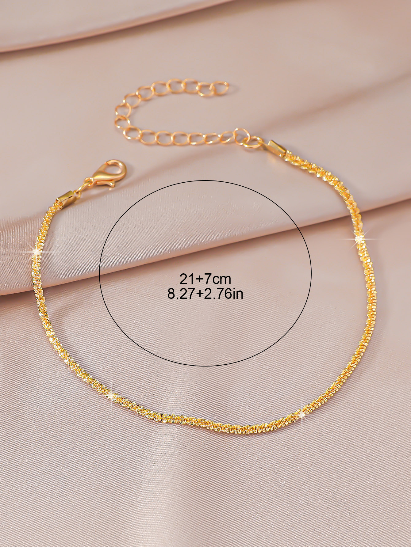 15g Weight Anklet Classification 1 Piece Quantity Casual Occasion Alloy, Copper Material Cross Pattern Women's Gender Beach, Simple Style Style Wholesale Jewelry Beach Simple Style Cross Alloy Copper Anklet 3