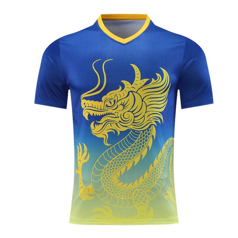 Dragón de secado rápido traje traje de barco de dragón manga corta protección solar dragón barco de dragón barco de dragón traje de equipo de seda de hielo se puede imprimir nombre del equipo