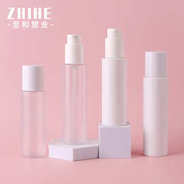 现货pet乳白80ml乳液瓶 100ml磨砂卸妆水纯露瓶120ml化妆品塑料瓶