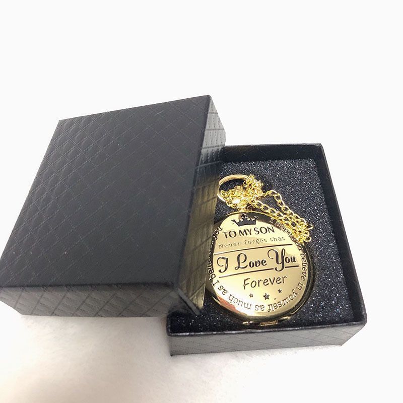 블랙 대형 포켓 시계 상자 7*8*3