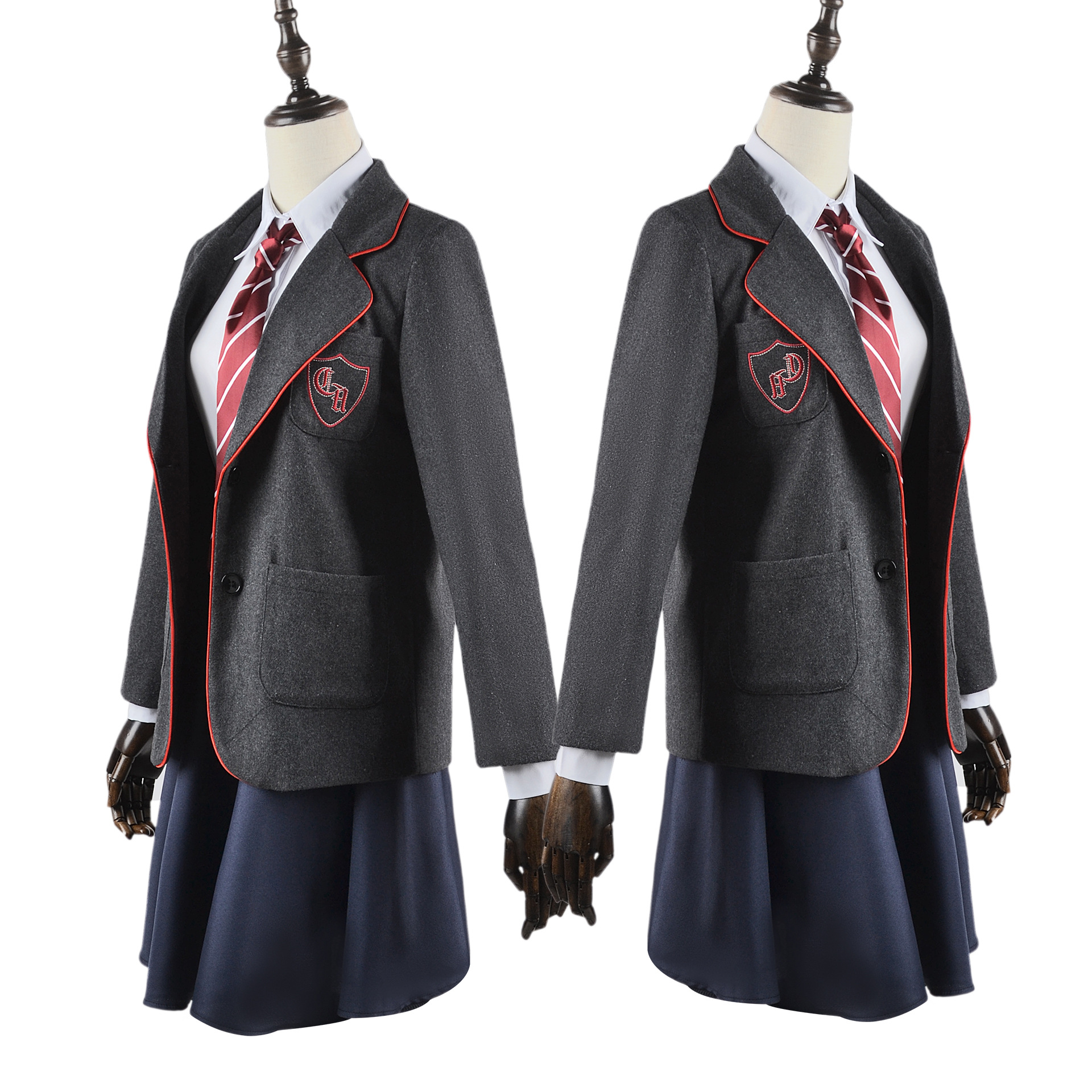 Disfraz de cosplay de Matilda de Beishui Trading, uniforme escolar gris, disfraz de cosplay de uniforme de película europeo y americano, ropa de cosplay para mujer