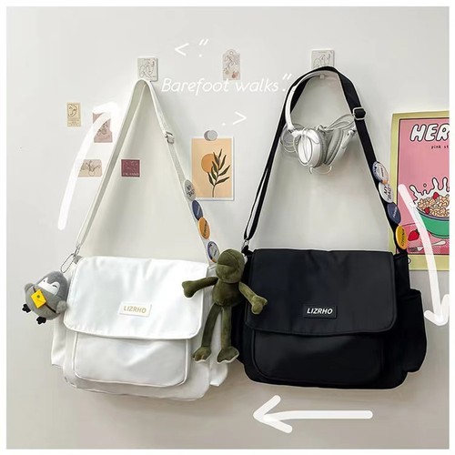 ins college student crossbody bag class casual backpack shoulder bag Japanese bag women's Harajuku retro messenger bag men