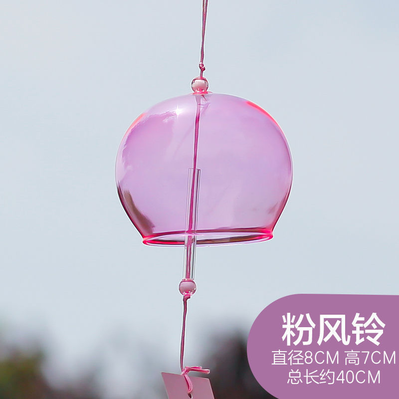 願い事風鈴飾り風鈴桜ガラス透明吊り式観光地シーン配置風鈴学生DIY手|undefined