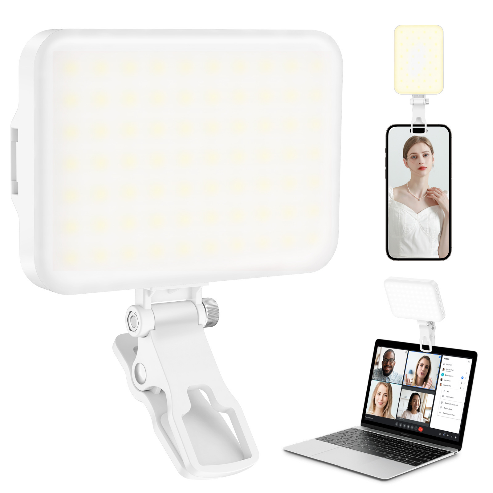 Luz de relleno para selfies de teléfono móvil, mini cámara SLR portátil, foto y vídeo, luz de relleno para pantalones de bolsillo con solapa led de belleza