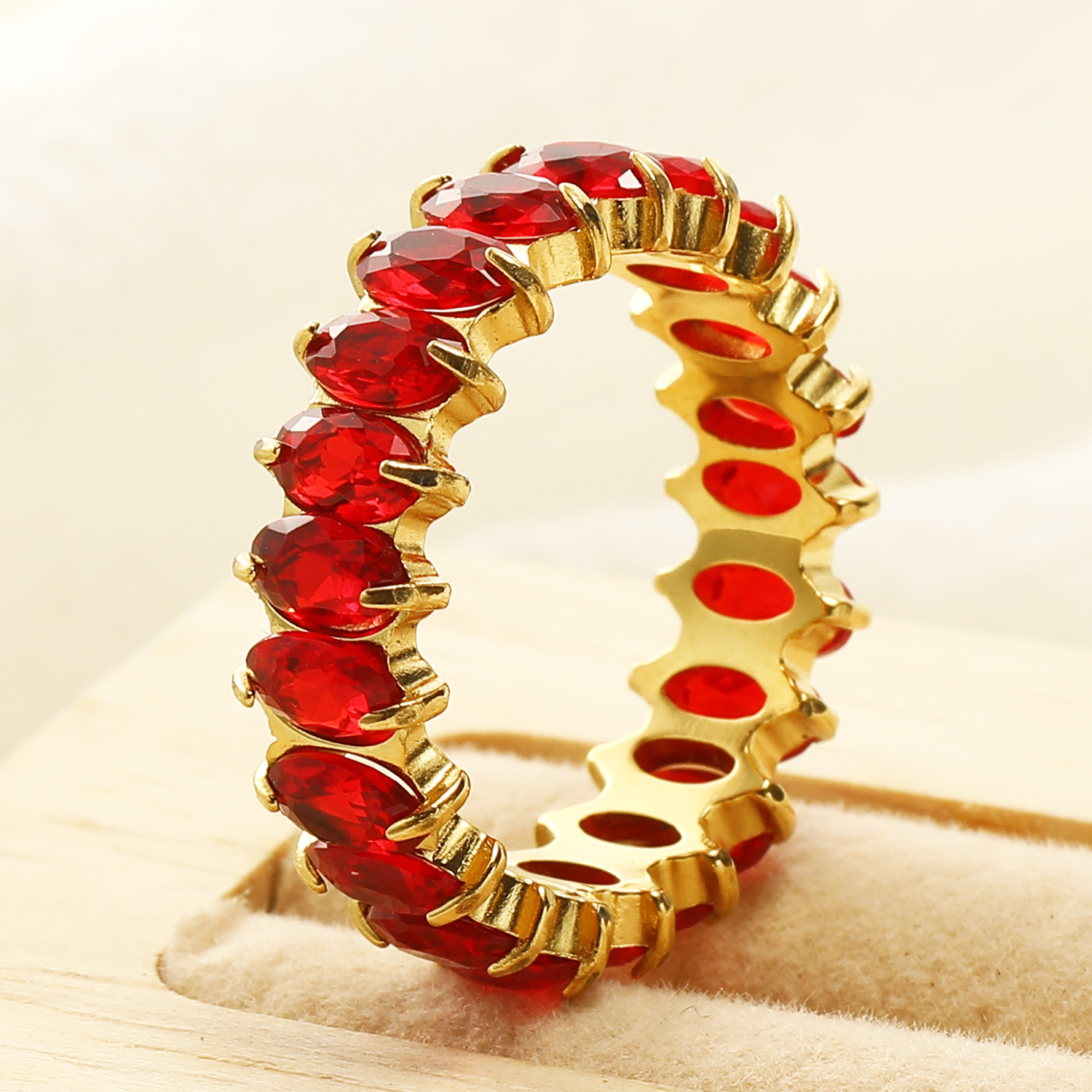6g Weight Real Gold Plated Plating Material Rings Classification 10, 6, 8 Ring Size 1 Piece Quantity Holiday, Daily Occasion 304 Stainless Steel Material Geometric Pattern Women's Gender Elegant Style Waterproof Non Tarnish, Plating Craft Real Gold Plated Geometric 304 Stainless Steel Elegant Waterproof Non Tarnish Rings 2
