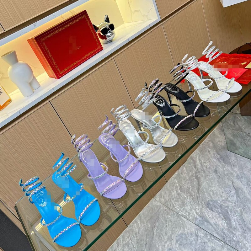 Spring and Summer Hot-Selling Crystal Diamond Strap Snake-Shaped High-Heeled Sandals 2026 Diamond High-Heeled Women's Sandals Spring and Summer Hot-Selling Crystal Diamond Strap Snake-Shaped High-Heeled Sandals 2026 Diamond High-Heeled Women's Sandals