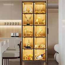 手办透明玻璃展示柜带锁可加灯乐高积木玩具模型防尘收纳展示LED