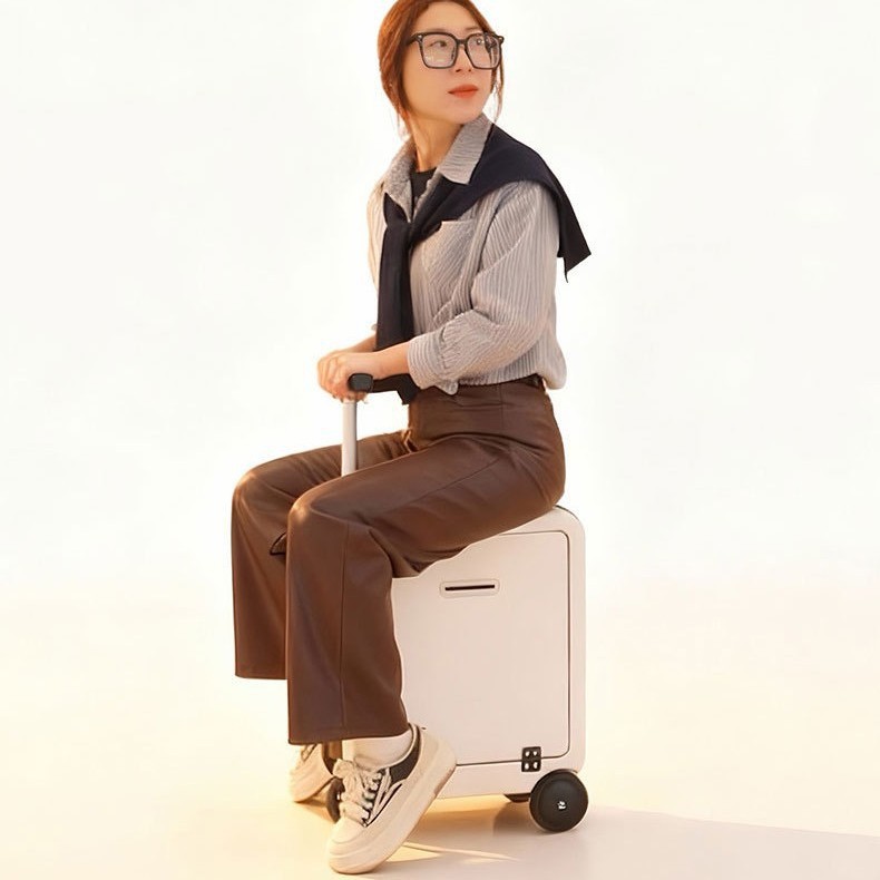 20寸S2智能骑行电动旅行箱载人拉杆行李箱登科技便携式休闲遛娃