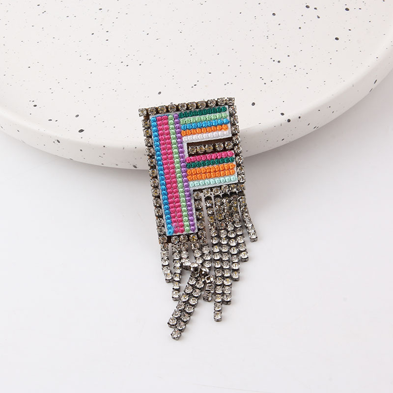 Brooches Classification Korean Style Pin Letter Rhinestone Inlay Women'S Brooches