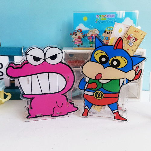Carefully selected Crayon Shin-chan acrylic pen holder, creative cartoon desktop ornaments, cute and personalized student stationery storage holder