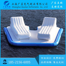 充气沙发躺椅水上充气浮台海上休闲充气沙发躺椅游艇充气玩具躺椅