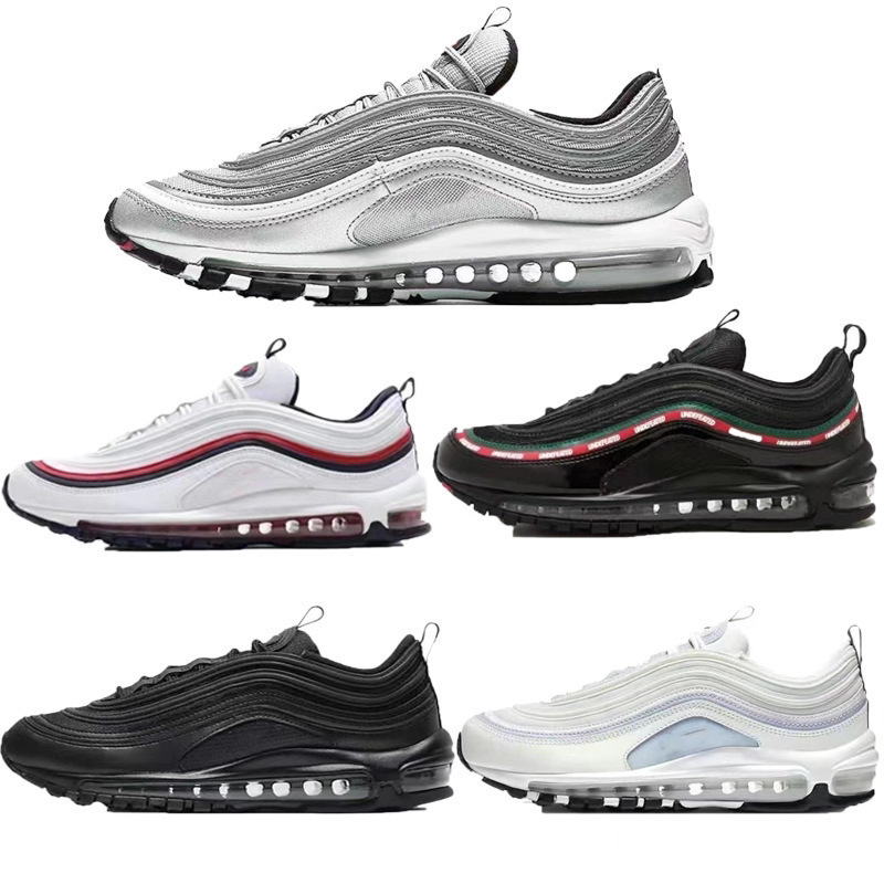 Putian 97 Bullet Men's Shoes Reflective Retro Running Shoes Full-Length Air Cushion Shoes Women's White and Black Trendy Casual Sports Shoes Putian 97 Bullet Men's Shoes Reflective Retro Running Shoes Full-Length Air Cushion Shoes Women's White and Black Trendy Casual Sports Shoes