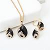 Crystal, accessory, necklace, set, chain, jewelry, Korean style, 3 piece set, wholesale