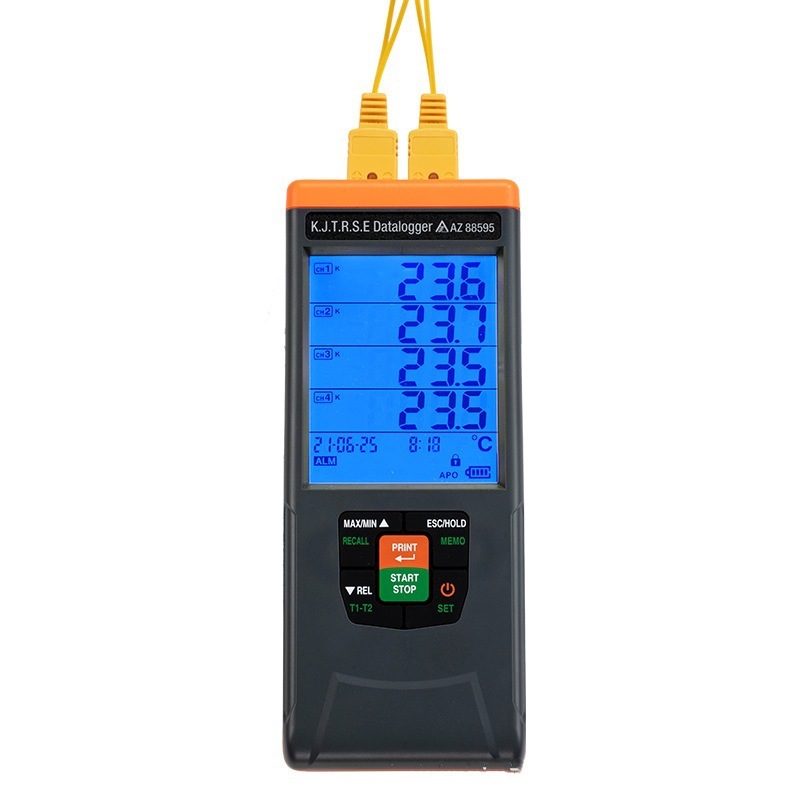 台湾 Hengxin AZ88595 4 チャンネル熱電対温度計 AZ-88595 温度レコーダー印刷付き|undefined