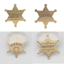 欧美警徽胸针徽章sheriff字母复古配饰brooch